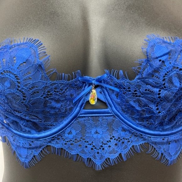 Honey Birdette Elsie Cobalt Blue Bra - Picture 3 of 5